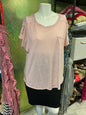 Paper Tee T-Shirt - Pink - 3X