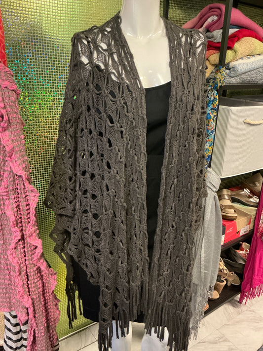 Croft & Barrow Poncho Cardigan - Gray - O/S