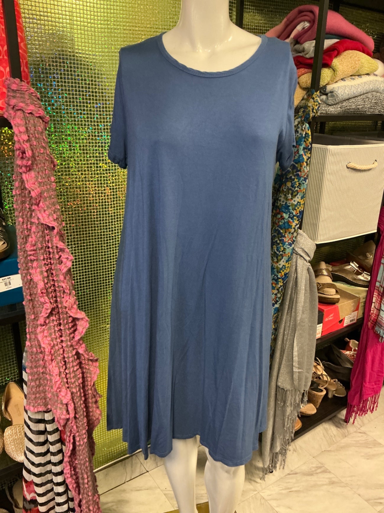 Forever Rose Dress - Blue - 3X