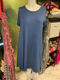 Forever Rose Dress - Blue - 3X