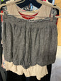 Time and Tru Shorts - Grey with white pinstripes - 22