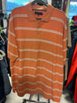 Siegfried & Campagna Polo Shirt - Orange w/ White Stripes - 2XLT