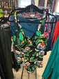 Old Navy Swimsuit - Black with multicolor floral pattern - 1X NWT