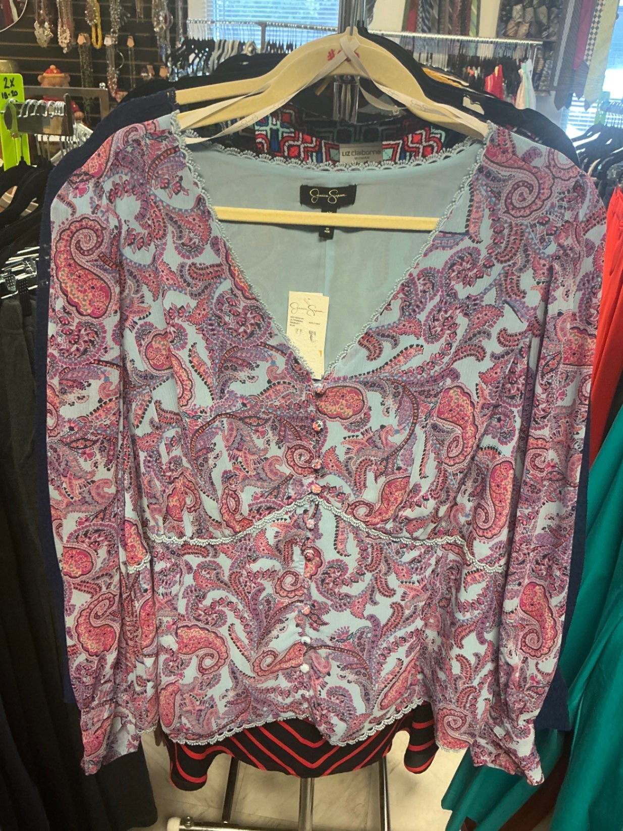 Jessica Simpson Blouse - Pink and light blue - 3X