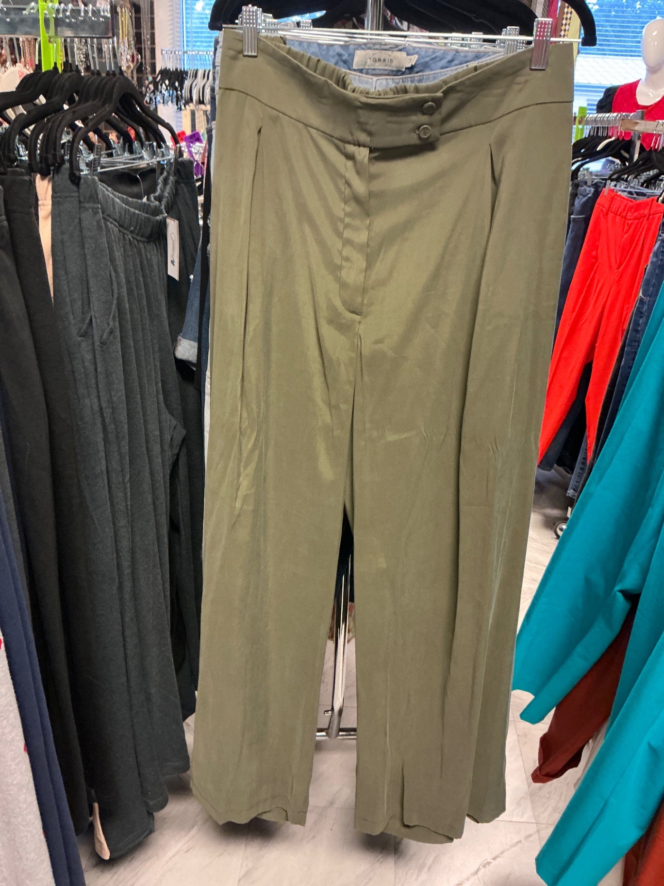 Jessica Simpson Wide-Leg Trousers - Olive green - 22 NWT