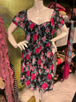 Torrid Dress - Black with Pink and Blue Floral Pattern - 5