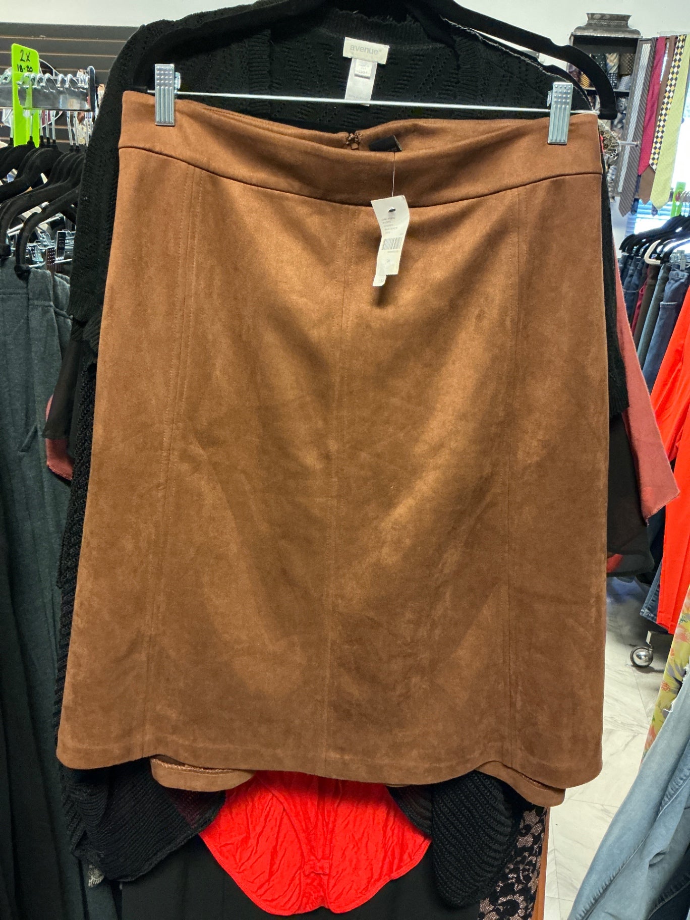 Lane Bryant Suede Skirt - Brown - 24 NWT