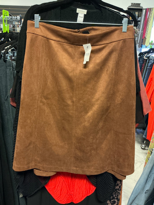 Lane Bryant Suede Skirt - Brown - 24 NWT