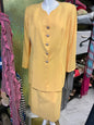 Lily & Taylor Woman Skirt Suit Set - Yellow - 16