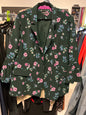 LANE BRYANT Blazer - Dark green with pink, blue, white, and purple floral pattern - 26