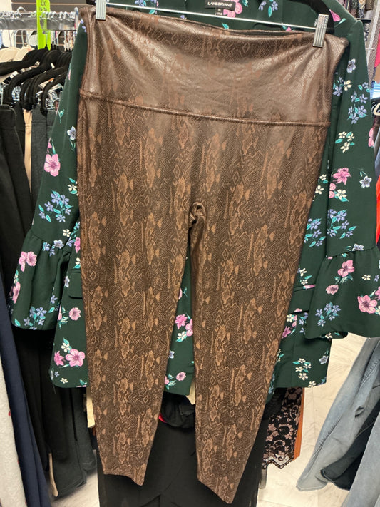 Spanx Leggings - Brown Snakeskin - 3X