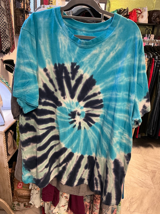 King Size T-Shirt - Blue, Black, White - 2XL