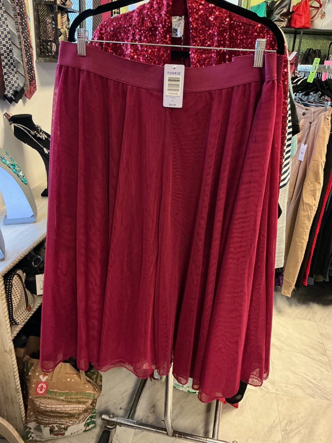 Torrid Skirt - Burgundy - 4 NWT