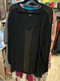 Lane Bryant Peasant Blouse - Black - 26/28