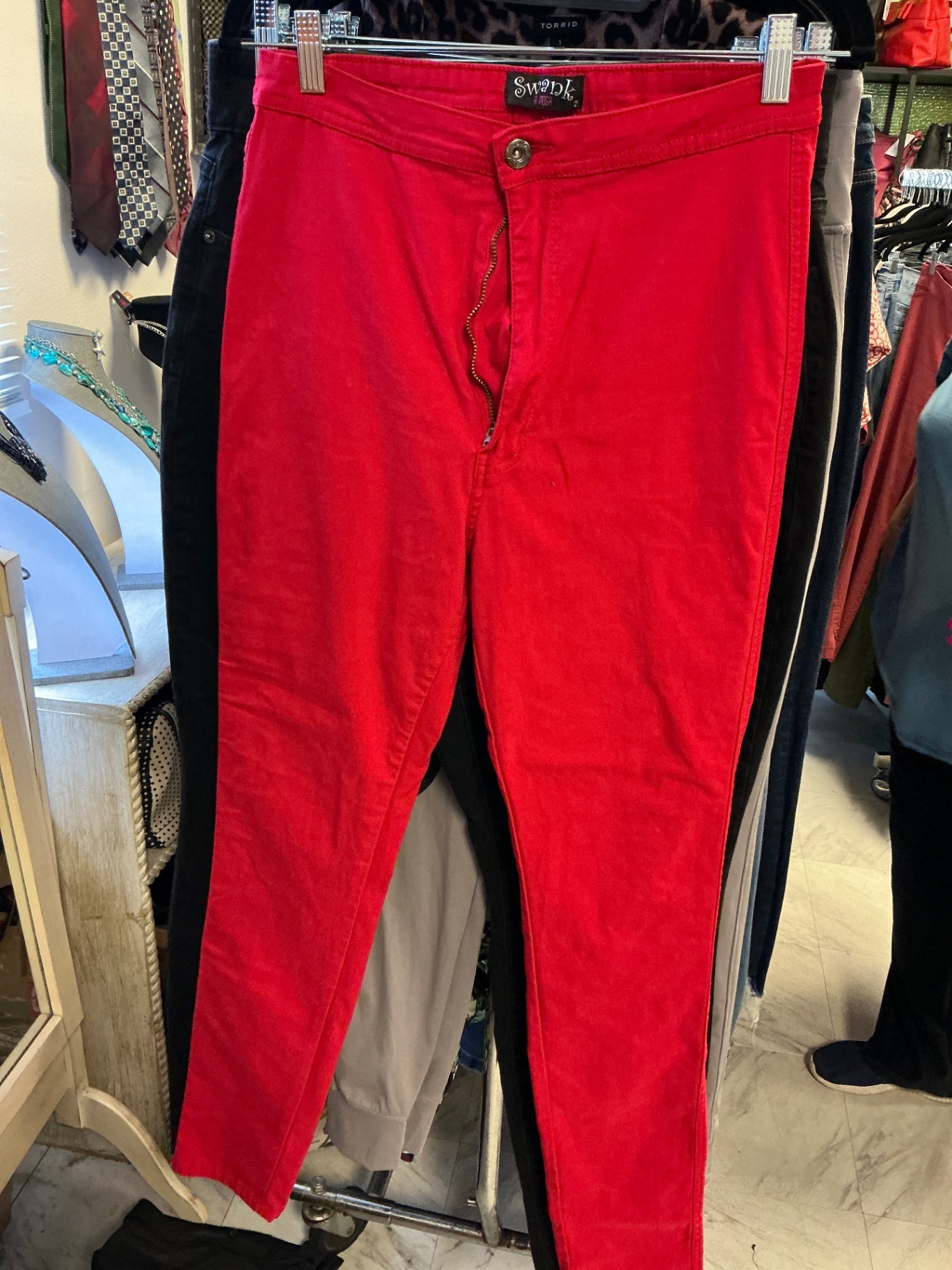 Swank Pants - Red - 2X