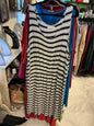 Faded Glory Maxi Dress - Black, White, and Red - 4X