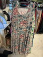 LuLaRoe Dress - Gray with pink and green floral pattern - 3XL