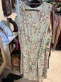 Ava & Viv Dress - Light Blue with Peach and Brown floral pattern - 4X
