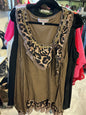 Pretty Angel Dress - Beige and animal print (leopard) - L