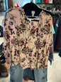 New Direction Blouse - Pink with floral print - 1X