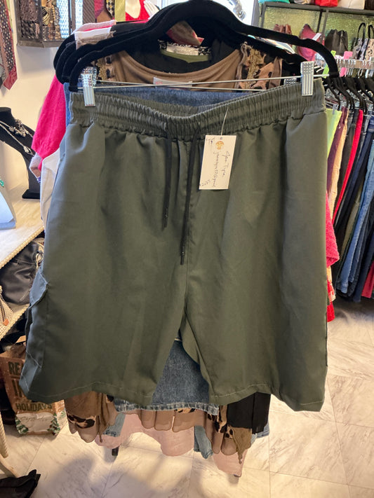 Shorts - Olive Green - 5X