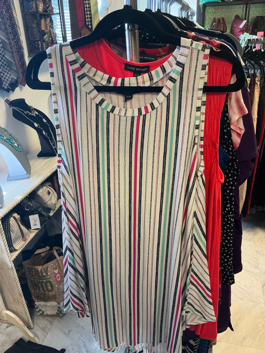 Lane Bryant Dress - Multicolored (mainly white, black, red, green, blue) - 14/16