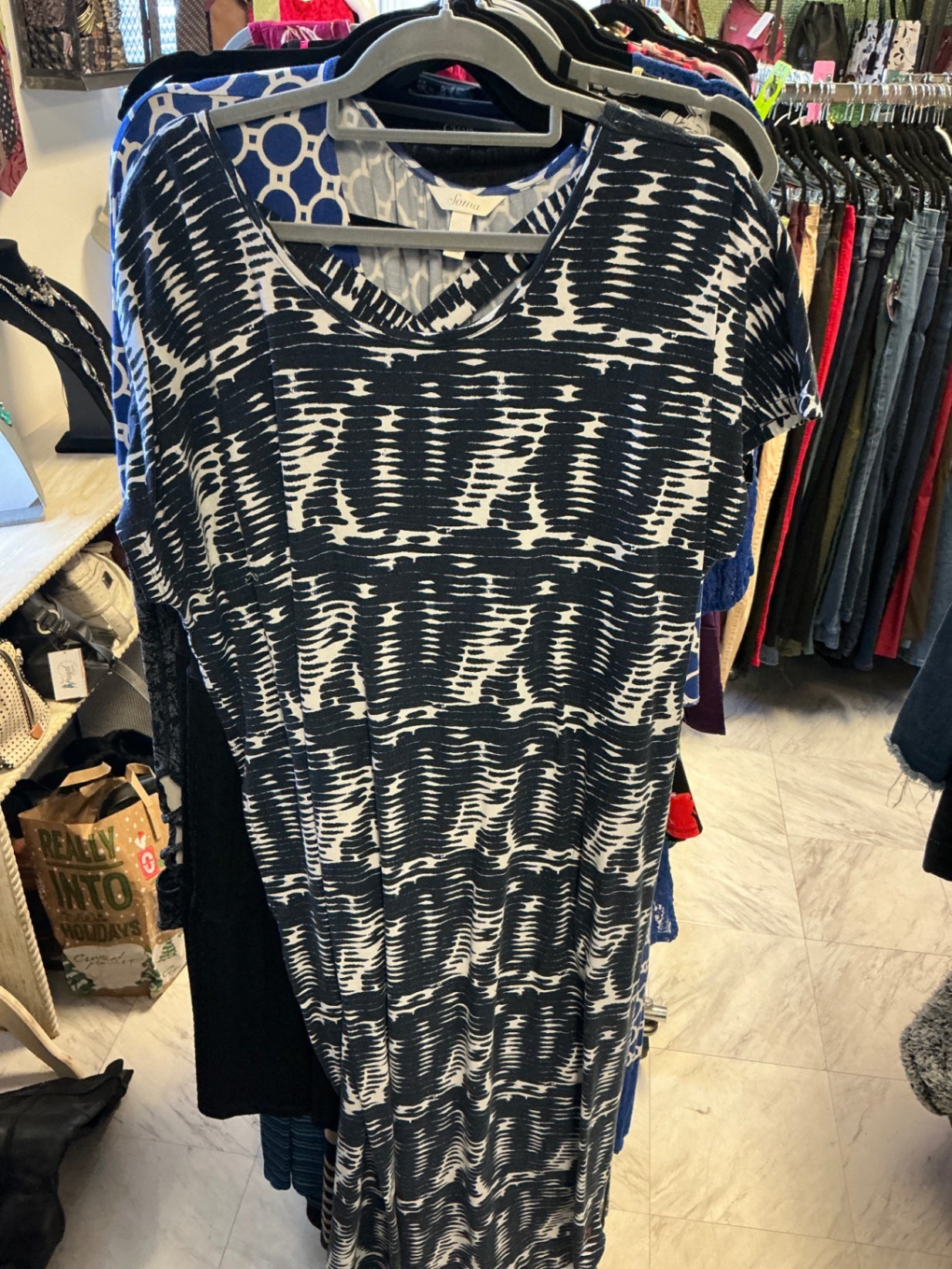 Livi Dress - Black and white - 14/16