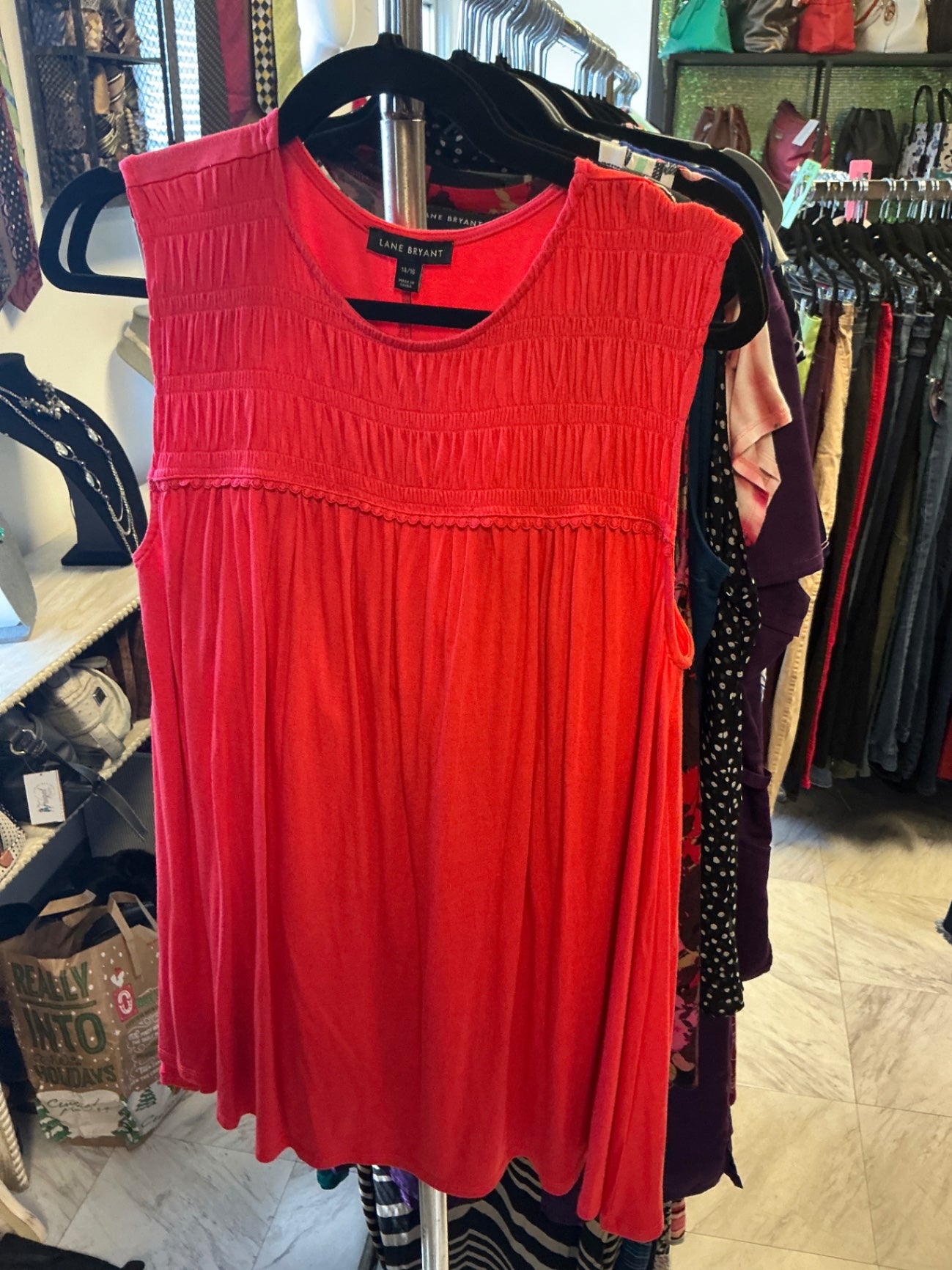 Lane Bryant Sleeveless Blouse - Red - 14/16