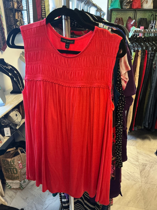 Lane Bryant Sleeveless Blouse - Red - 14/16
