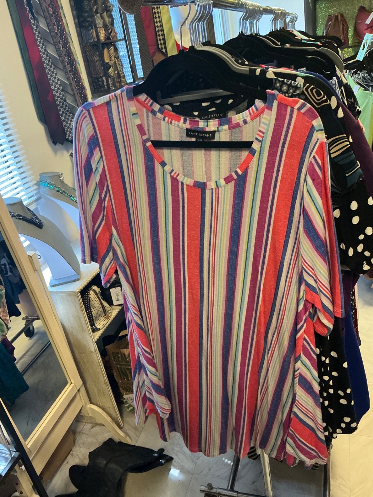 Lane Bryant Dress - Multicolored (predominantly red, pink, purple, blue, green, yellow) - 14/16