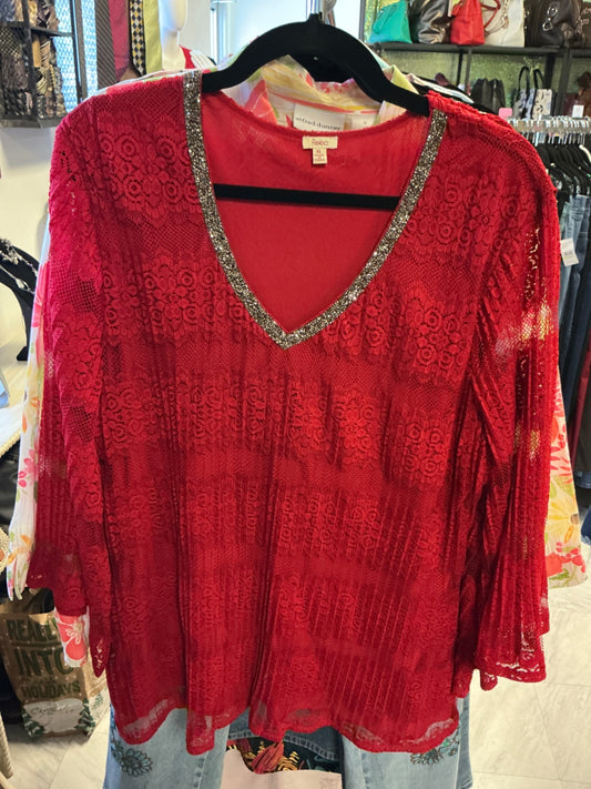 Reba Lace Top - Red - XL