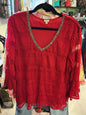 Reba Lace Top - Red - XL