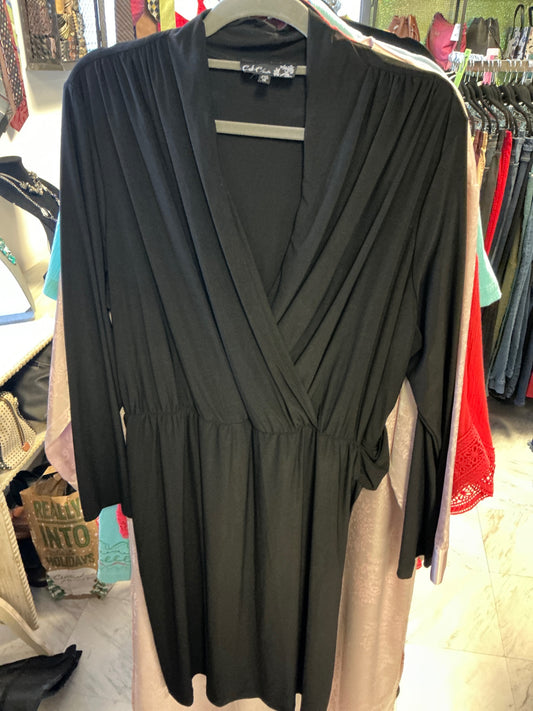 Dress - Black - 1X