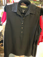 Roz & Ali Sleeveless Shirt - Black - 1X
