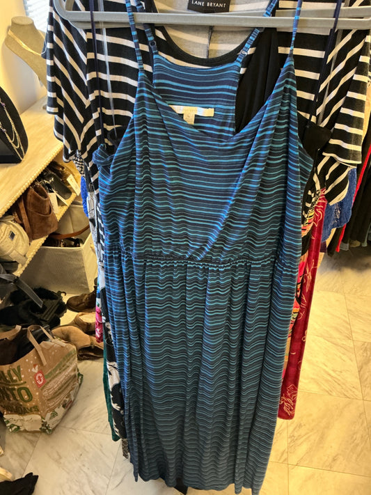 Lauren Conrad Maxi Dress - Blue and Black - XL