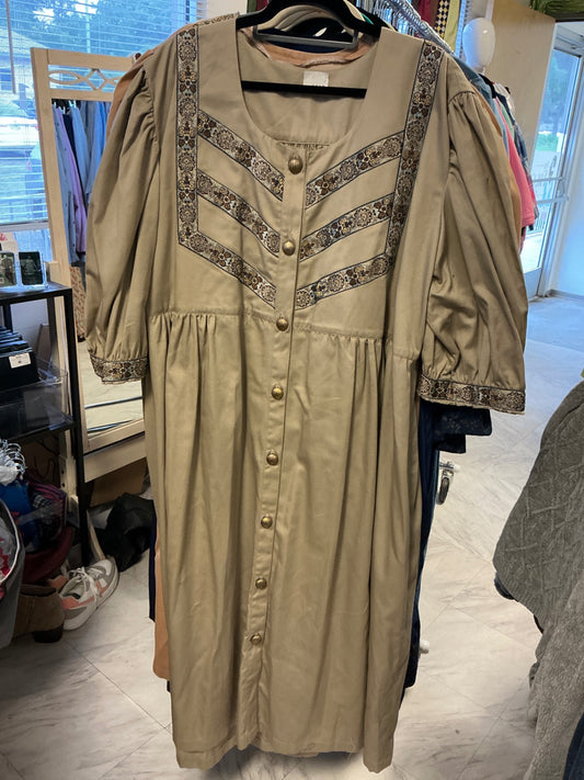 Custom Made Dress - Beige - 5-6X