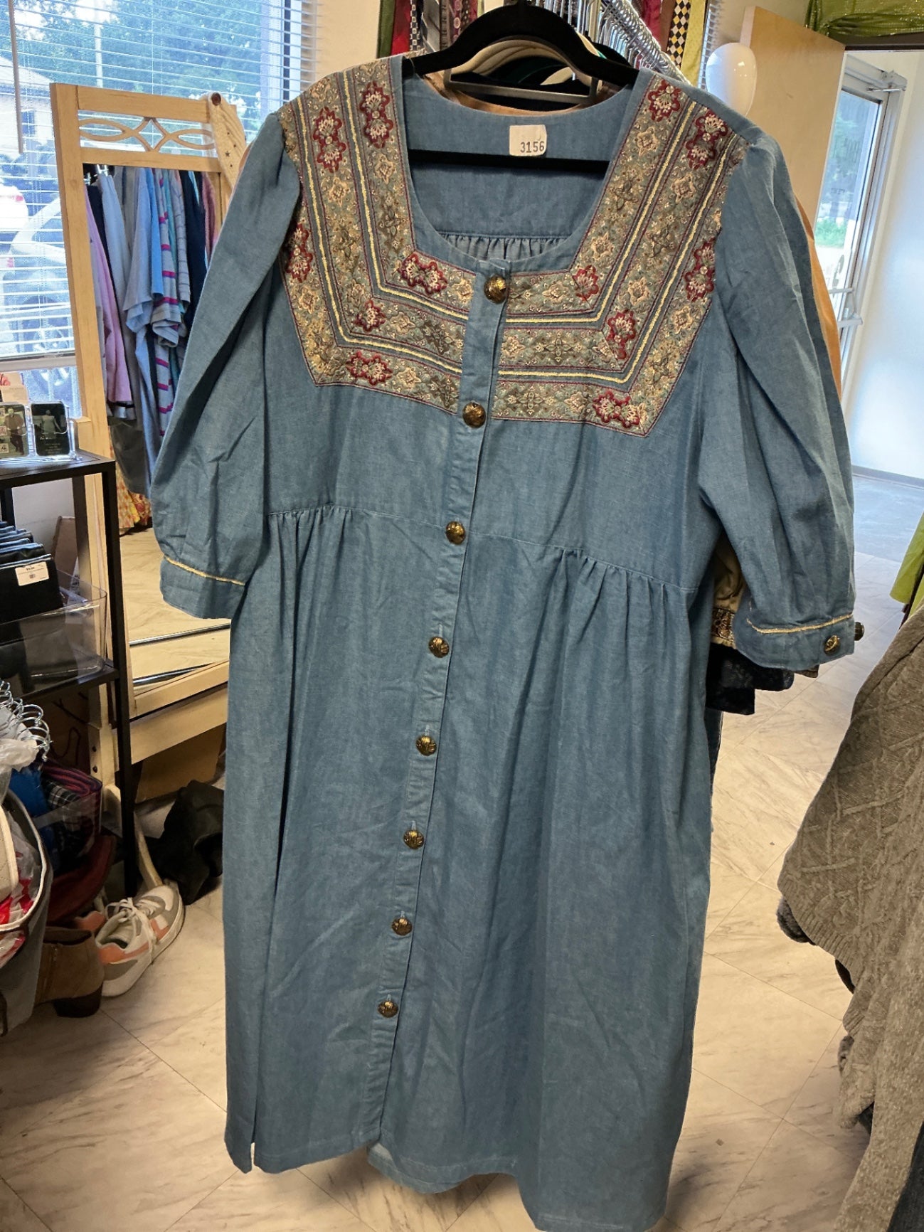 Custom Made Dress - Blue - 5-6X