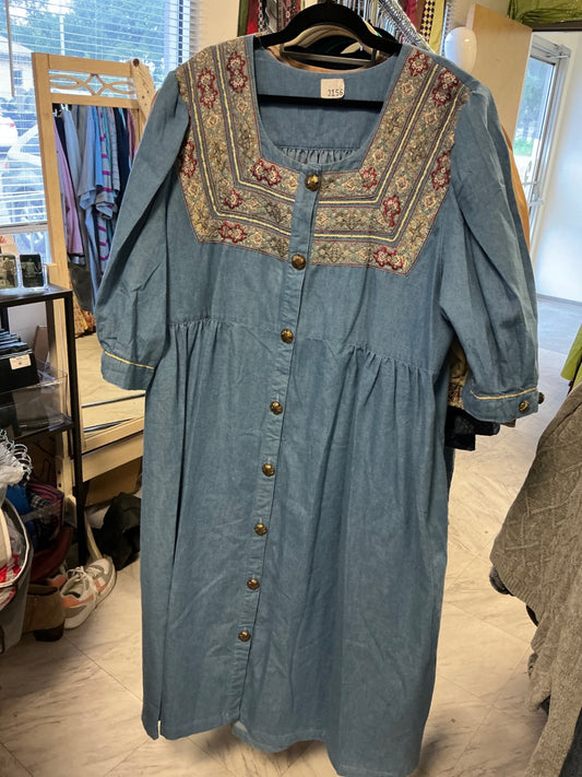 Custom Made Dress - Blue - 5-6X