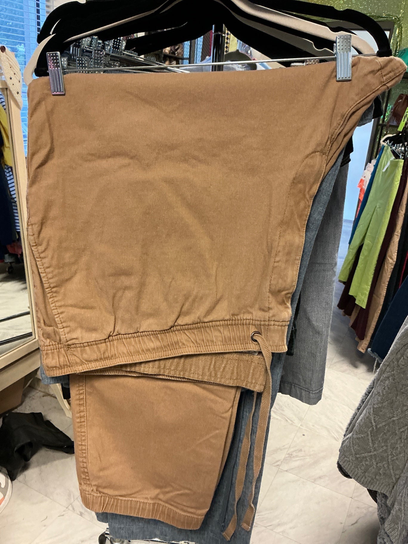 True Nation Elastic Waisted Pants - Beige - 4XL