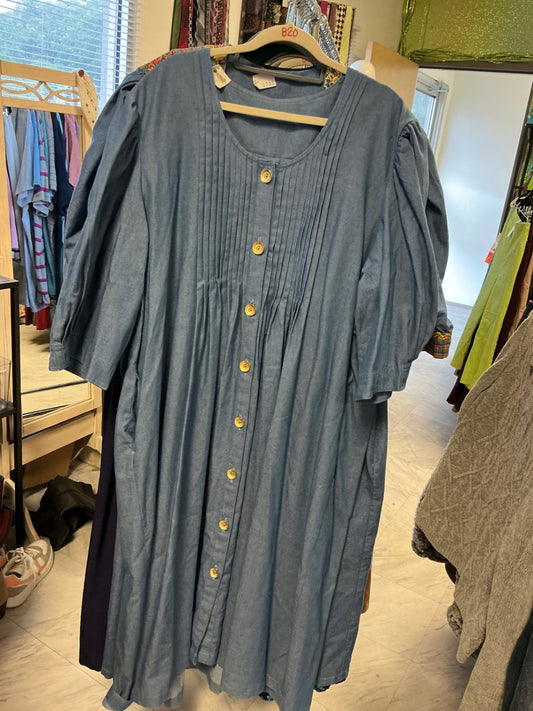 Custom Made Dress - Denim - 5-6X