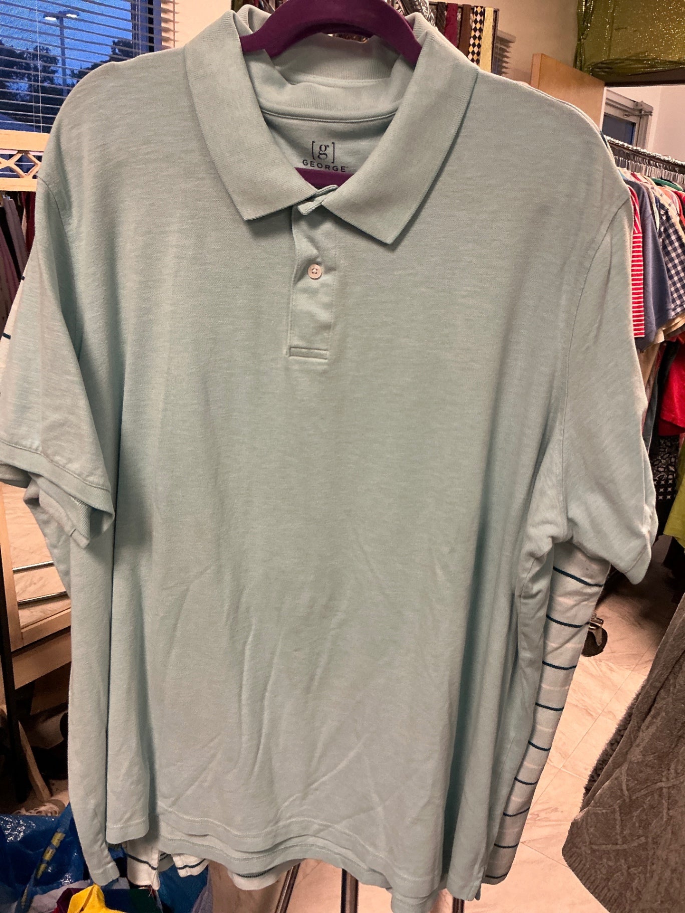 George Polo Shirt - Aqua - 3XL