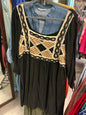 Dress - Black, Cream -