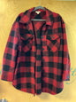 Terra & Sky Flannel Shacket - Red and Black - 14W