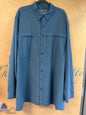 GameGuard Long Sleeve Button Up Shirt - Blue and grey checkered - 5X