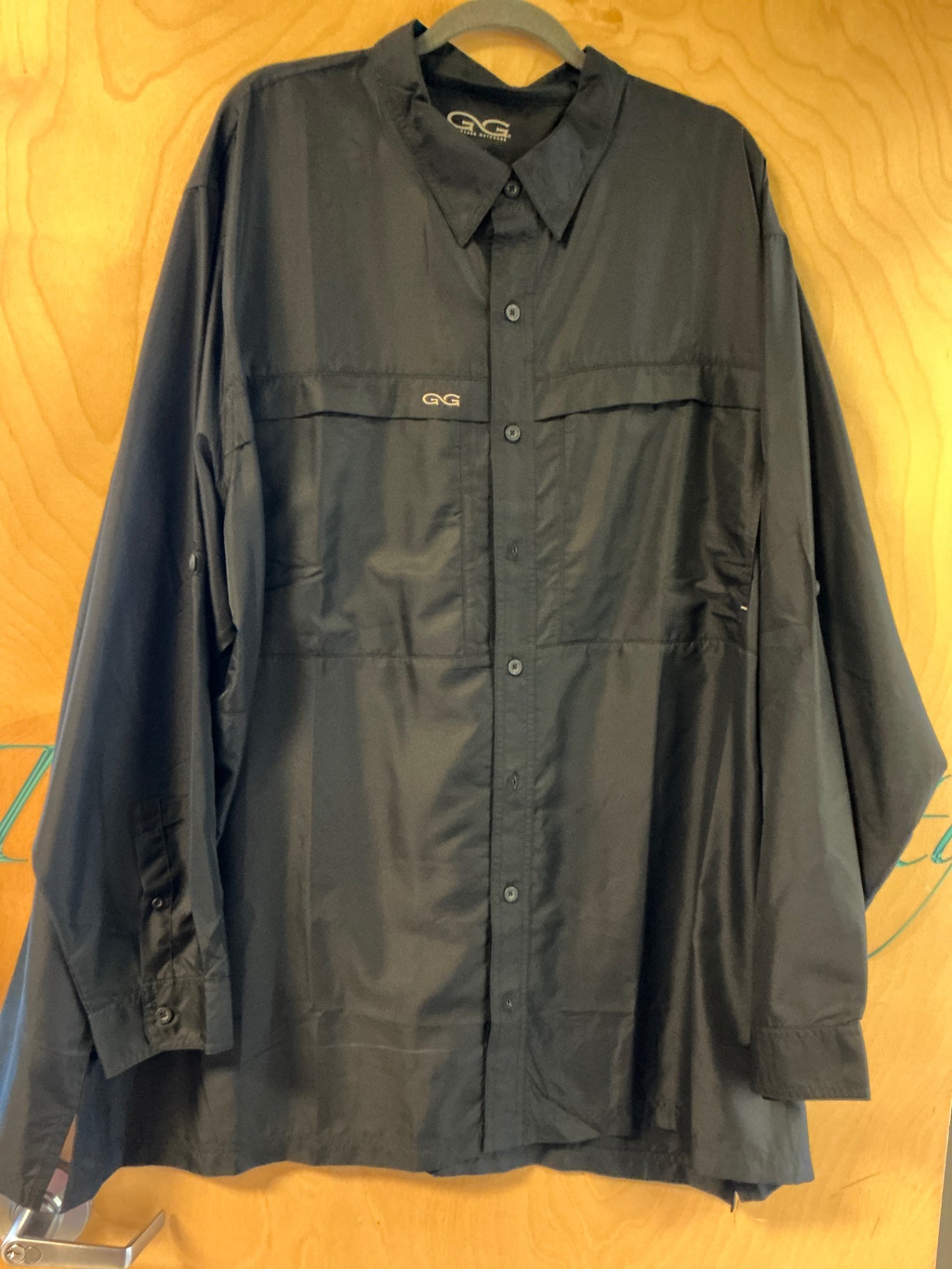 GameGuard Long Sleeve Button Up Shirt - Black - 5XL