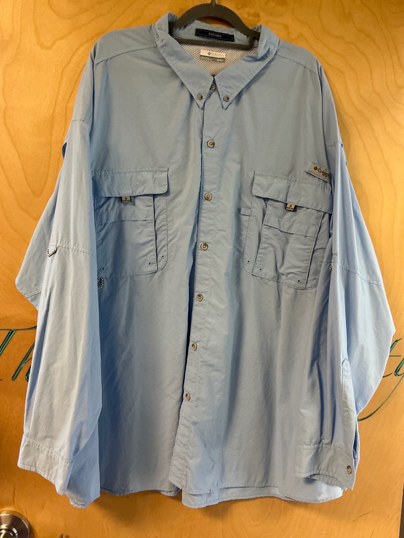 Columbia Long Sleeve Button Up Shirt - Powder blue - 6X