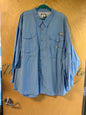 Columbia Long Sleeve Button Up Shirt - Blue - 5X