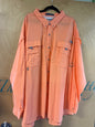 Columbia Long Sleeve Button Up Shirt - Orange Sherbet - 6X