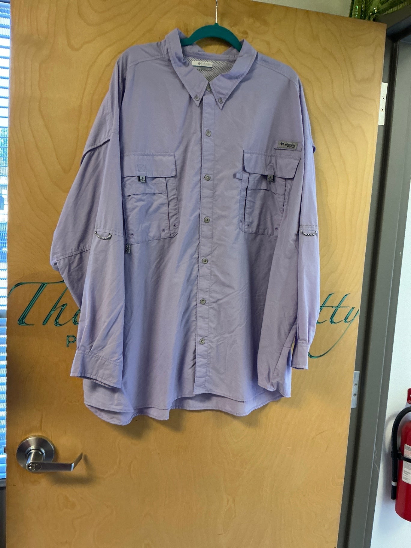 Columbia Long Sleeve Button Up Shirt - Lavender - 5X
