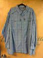 Cabela’s Long Sleeve Button Up Shirt - Blue and White - 5X